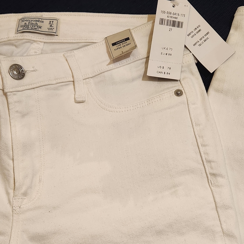 Abercrombie & Fitch Harper White Jeans